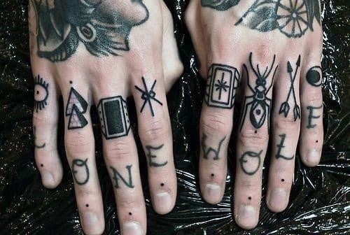 Knuckle tattoos ideas for men
