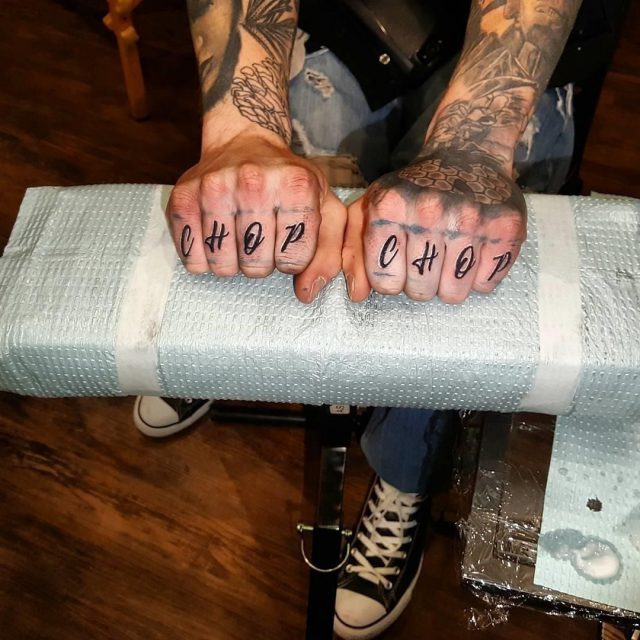 Knuckle tattoos  11