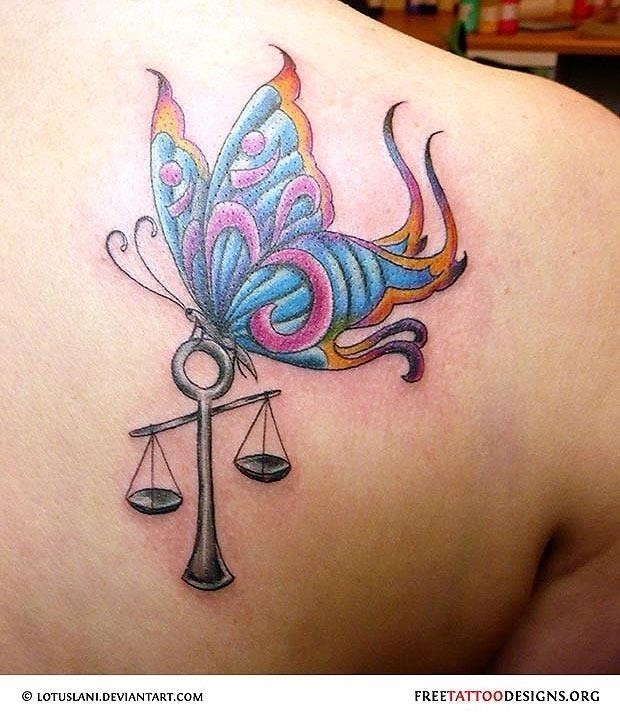 Libra butterfly tattoo