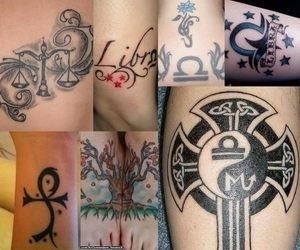 Libra tattoos collage