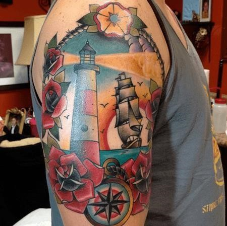 Lighthouse on shoulder