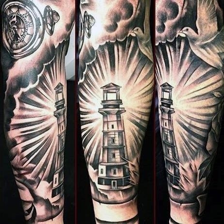 Lighthouse tattoo drawing 51