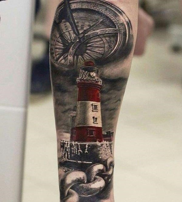 Lighthouse tattoo drawing 53