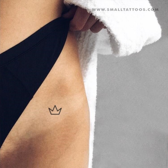 Line crown temporary  tattoo 1024×1024