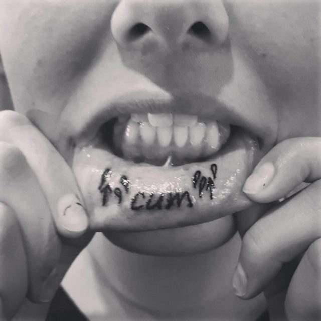 Lip tattoo  1