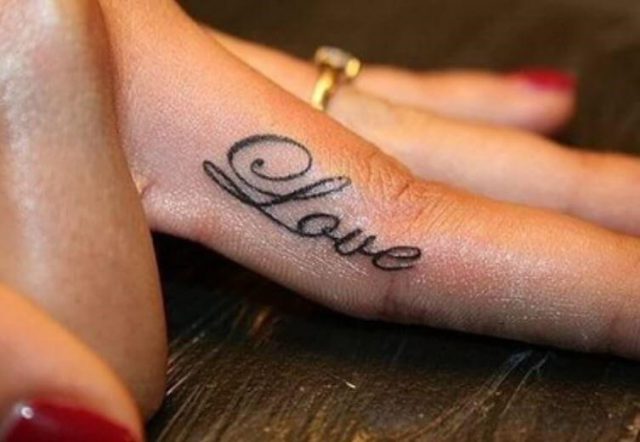 Love tattoo for girls