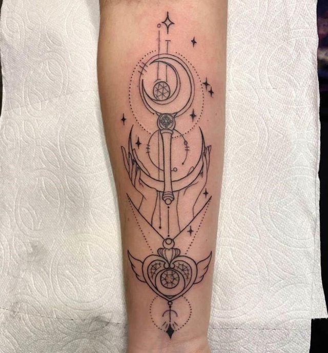 Magic crystal sailor moon tattoo