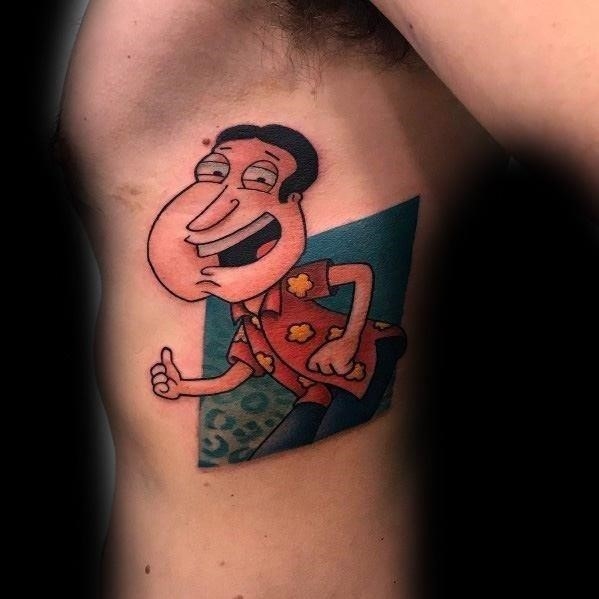 Male family guy glenn quagmire themed tattoo inspiration