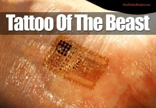 Mark of the beast rfid tattoo microchip