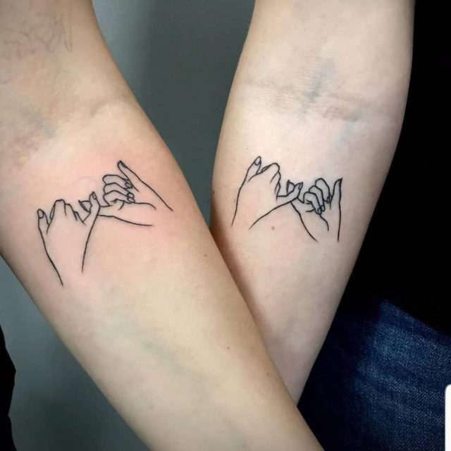 Matching pinky promise tattoos inkaddict