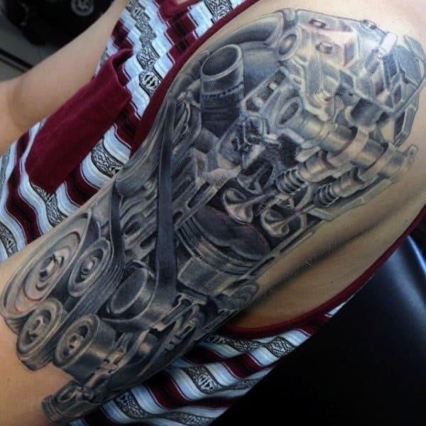 Punk Robot Machine Arm Tattoo