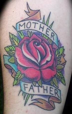 Memorial rose tattoo
