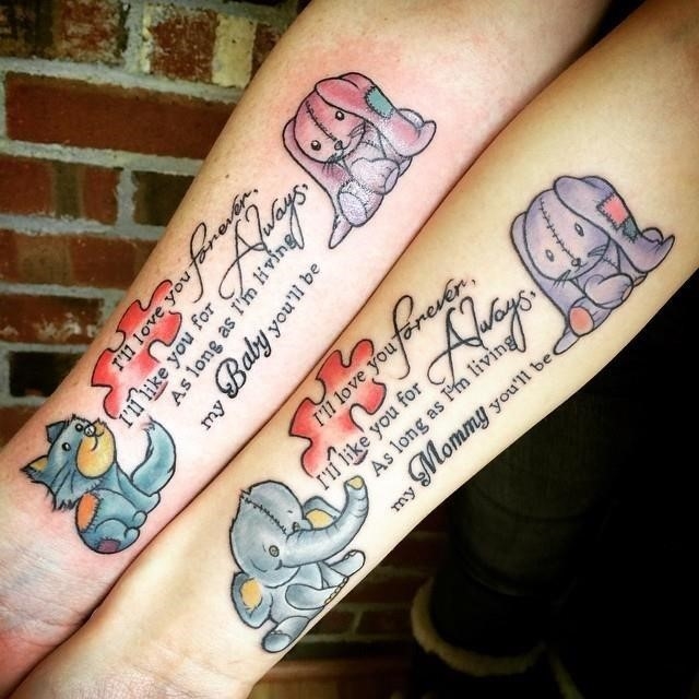 Mother daughter tattoo 10