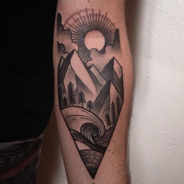 Mountain tattoo 60