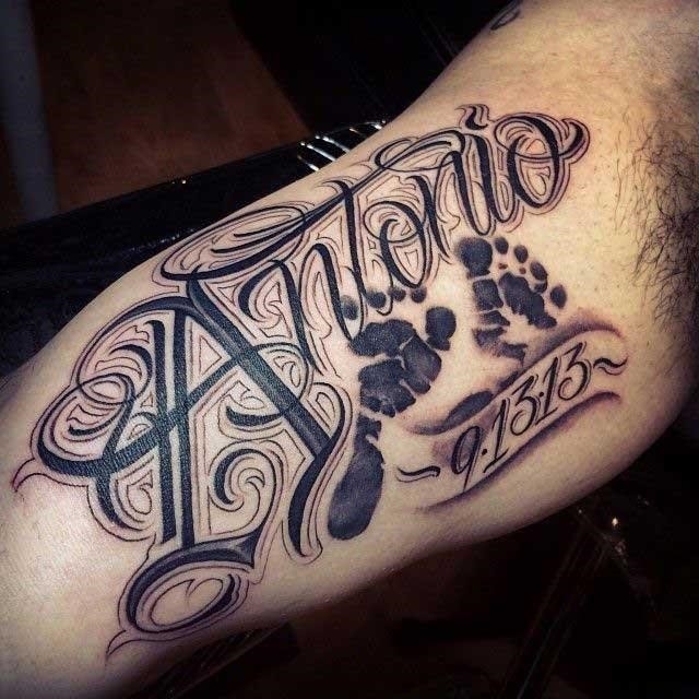 Name on Arm Tattoo Idea