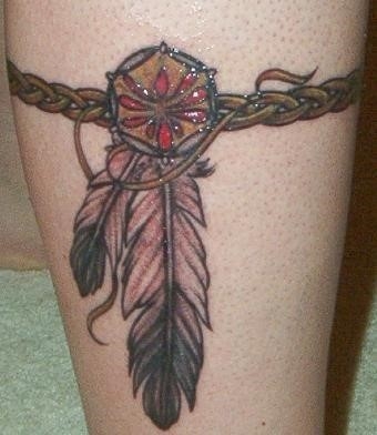 Native american feather tattoo