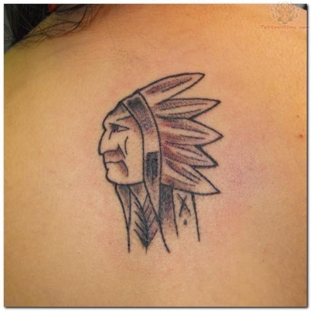 Native american small tattoo