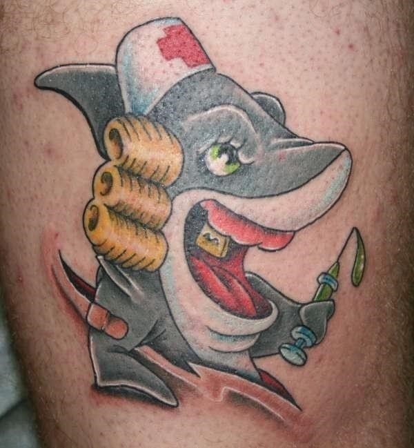 Nurse shark funny tattoo