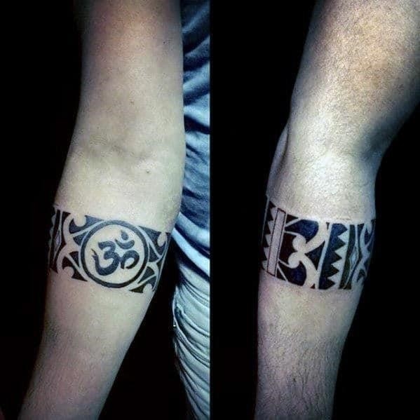 Om sign mens armband tribal tattoos