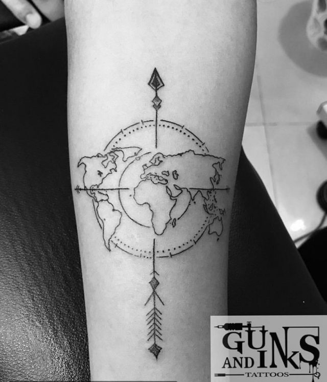 Perfect tattoo for travel lovers