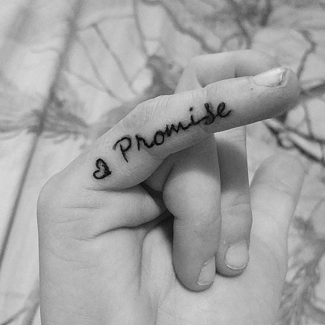 Pinky promise tattoo for girls
