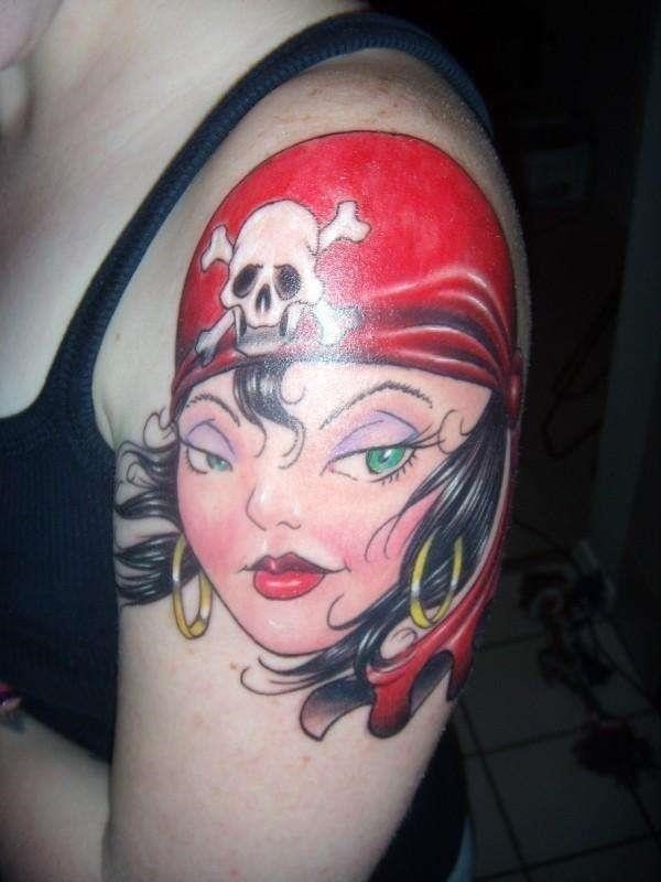 Pirate girl tattoo 48117