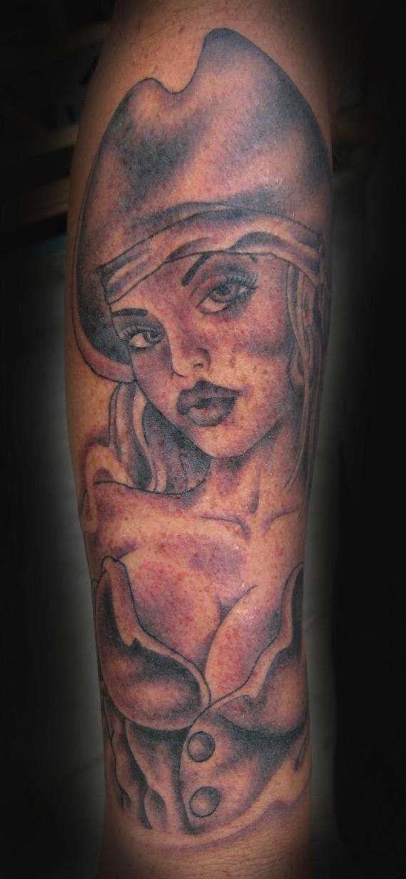Pirate girl tattoo 61803