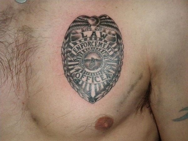 Police badge tattoos 4