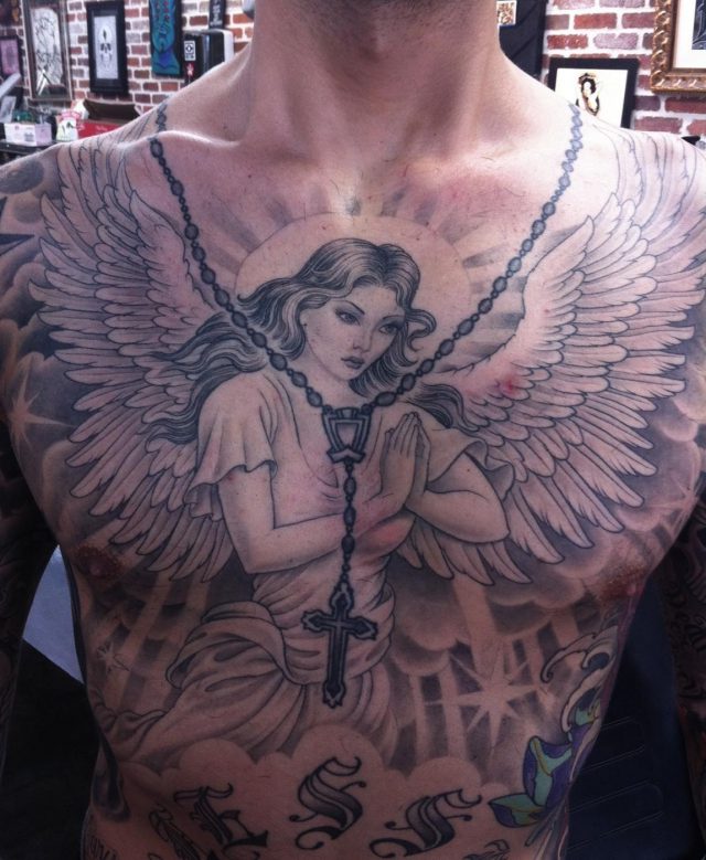 Praying angel tattoo designs