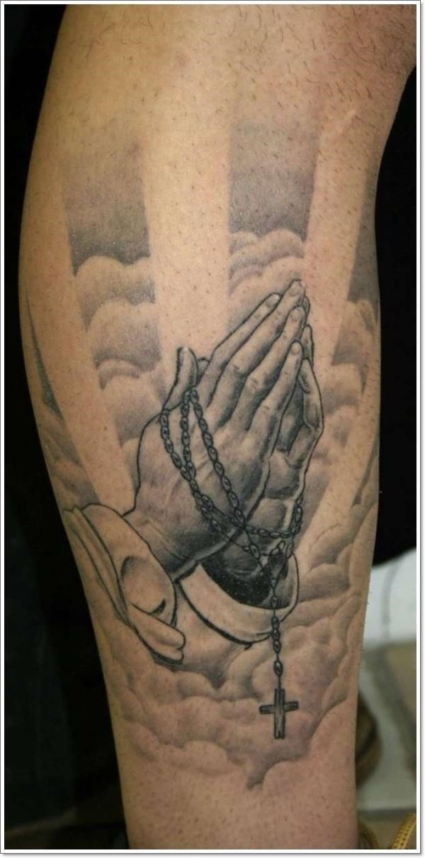 Praying hands god tattoo