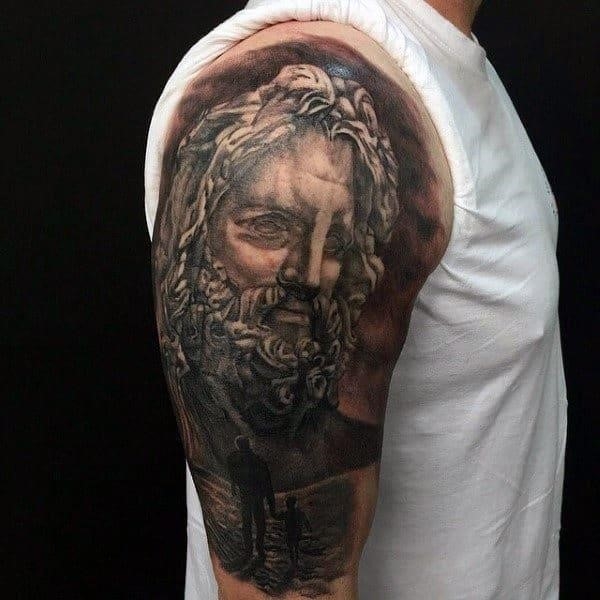 Realistic guys masculine father and son tattoo designs