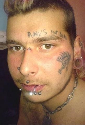 Really bad face tattoo