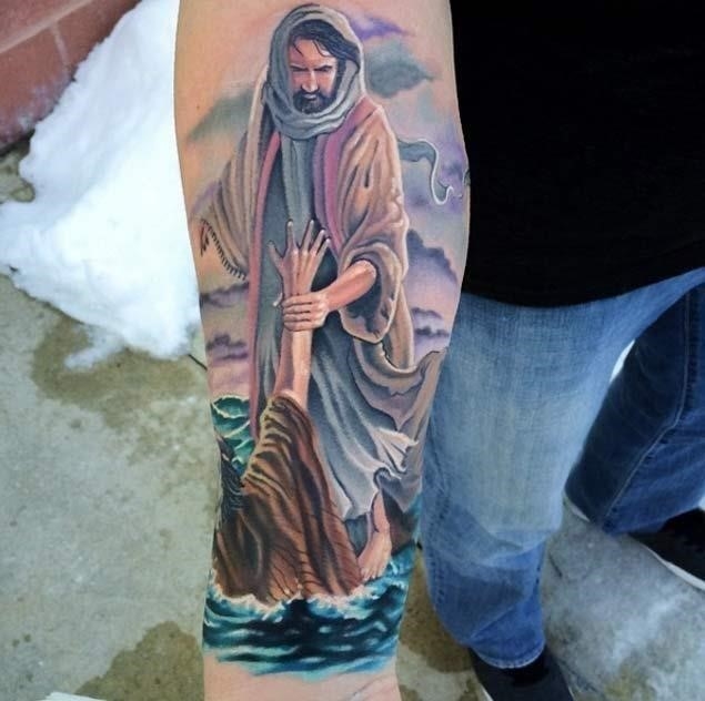 Religious jesus tattoo
