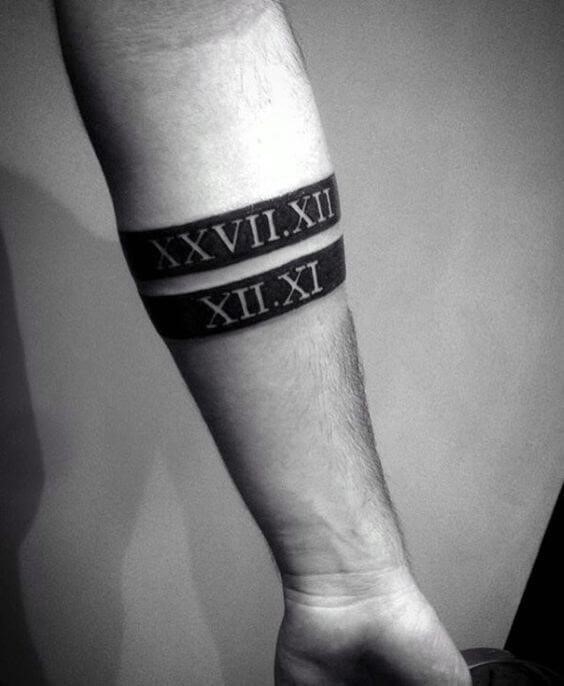 Roman numeral tattoos 42