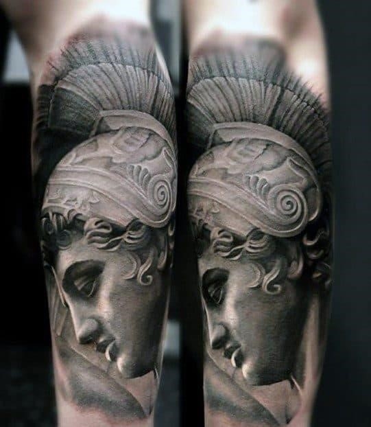 Roman statue guys tattoos
