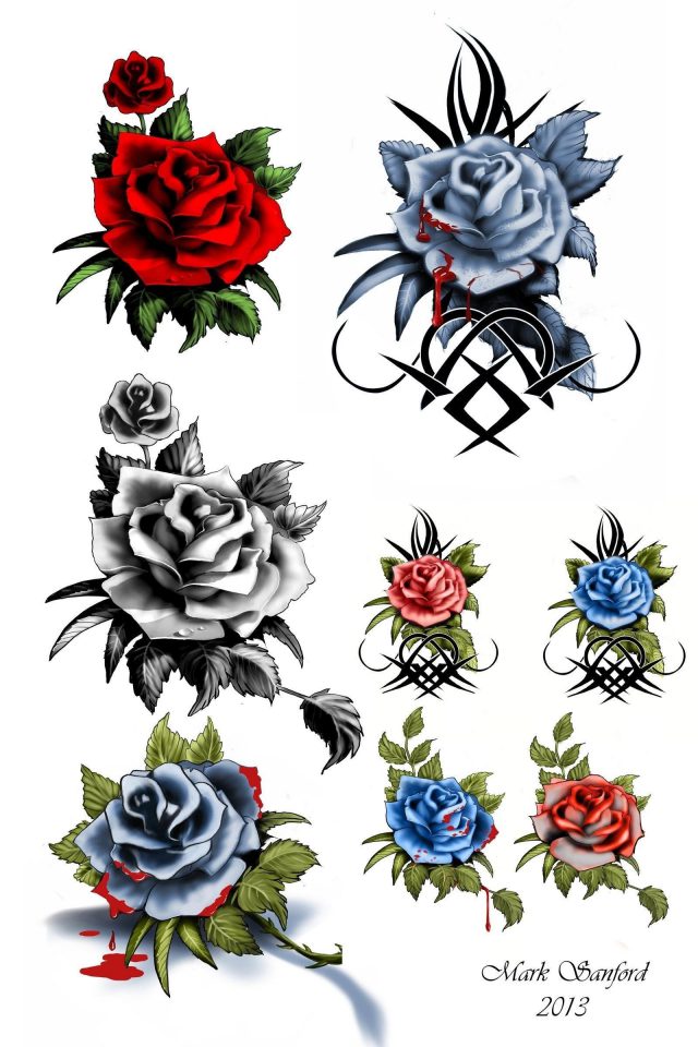 Rose tattoos designs
