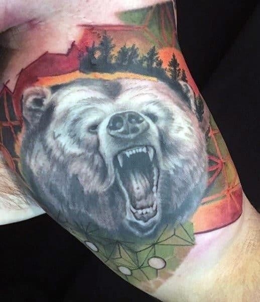 Russian bear tattoo for guys