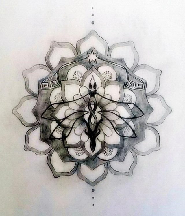 Sacred tattoo design mandala1