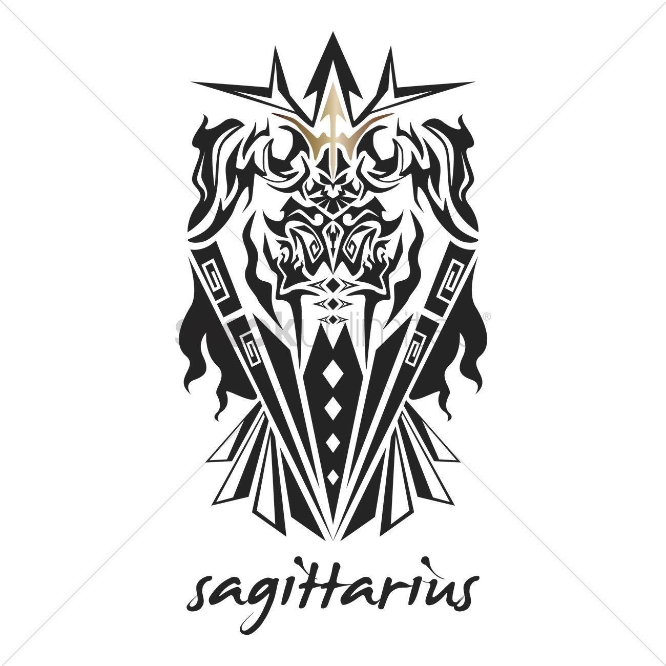 Vector Bow And Arrow Or Sagittarius Zodiac Sign Logo Tattoo Or Illustration  Stock Illustration - Download Image Now - iStock