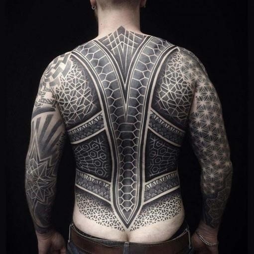 Mans Back Showing Tribal Tattoos On Arms And Back Stock Photo  Download  Image Now  Tattoo Indigenous Culture Back  iStock