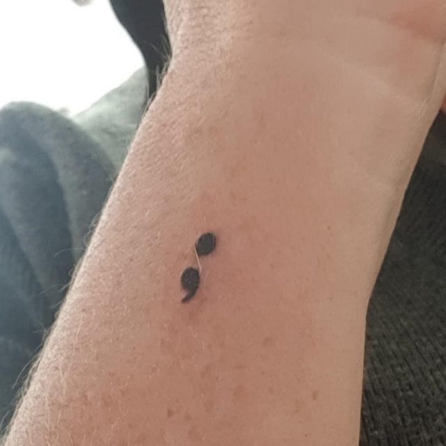 Semicolon tattoo 122