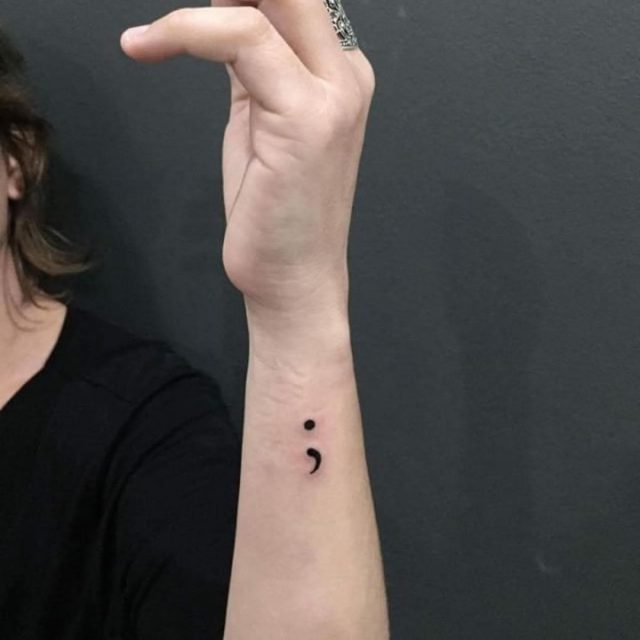 Semicolon tattoo 56