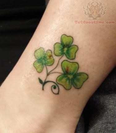 Shamrock tattoo on ankle