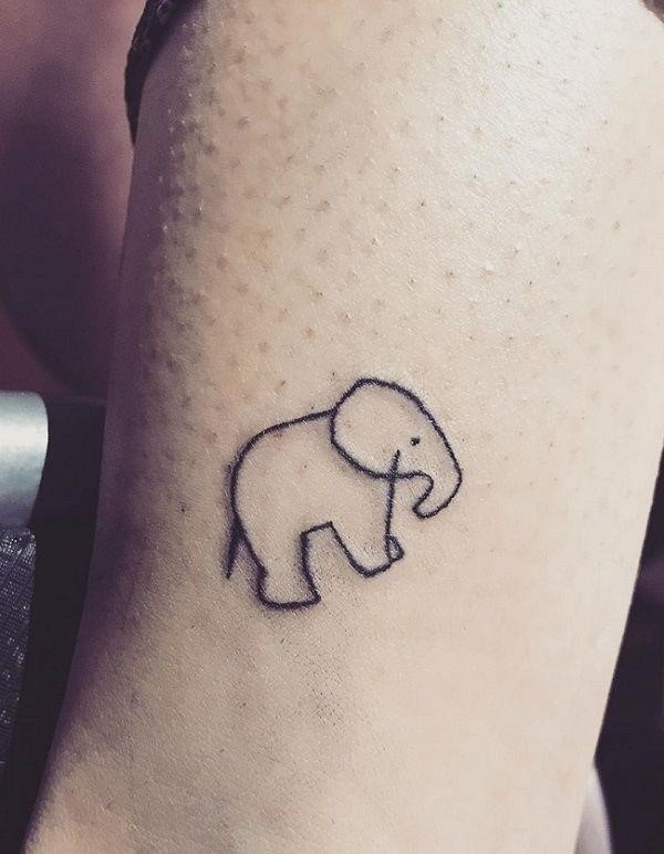 Simple elephant tattoo