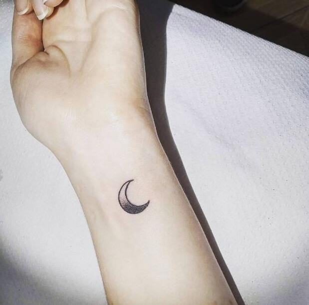 Simple moon tattoo
