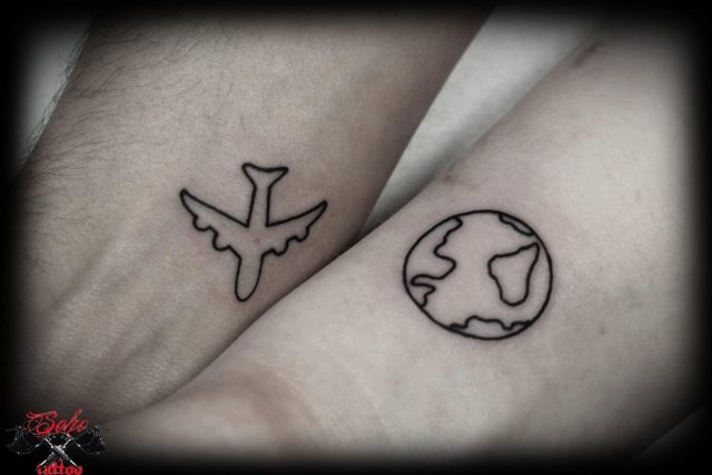 Simple travel tattoos