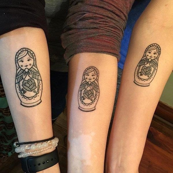 Sister tattoo ideas russian dolls
