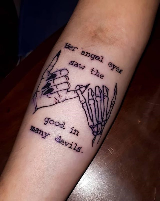 Skeleton pinky promise tattoos audreyartistetattoo