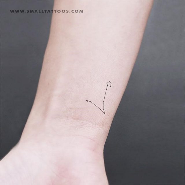Small pisces constellation  temporary tattoo 1024×1024