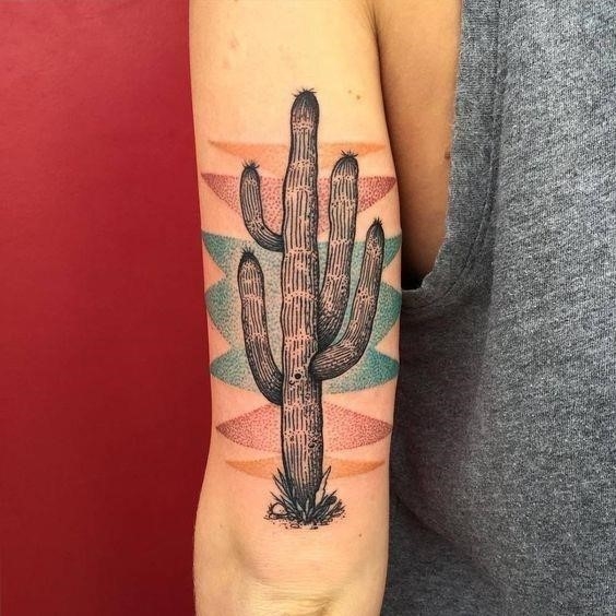 Spectacular cactus triceps tattoo